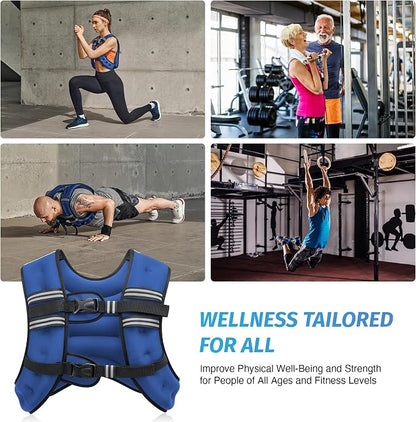 ZELUS Weighted Vest, 6lb/8lb/12lb/16lb/20lb/25lb/30lb Weight Vest - Image 6