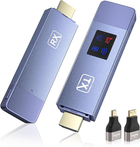 Wireless HDMI Transmitter and Receiver, Plug and Play Portable 2.4G/5G Wireless by BRAIDOL