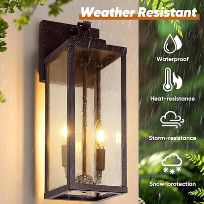 BesLowe 18” Upgraded Motion Sensor Outdoor Wall Lights, Dusk to Dawn Porch - Image 5