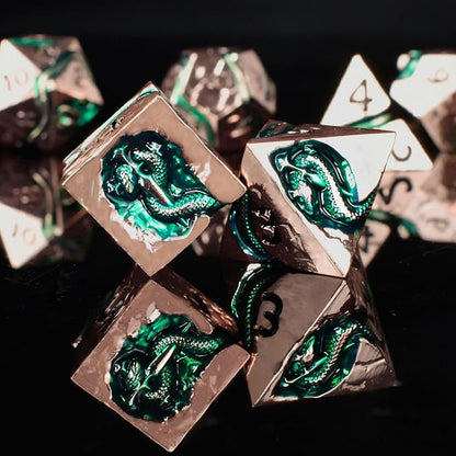 RULE DICE Serpent's Embrace Metal DND Dice Set - Image 2