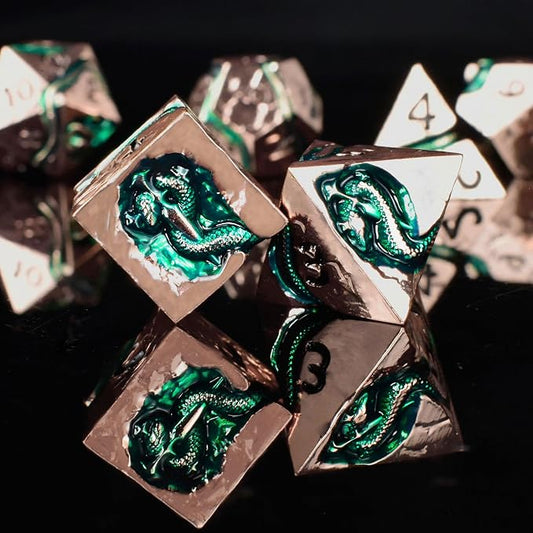 RULE DICE Serpent's Embrace Metal DND Dice Set - Image 2