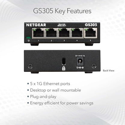 NETGEAR 5-Port Gigabit Ethernet Unmanaged Essentials Switch - Image 5