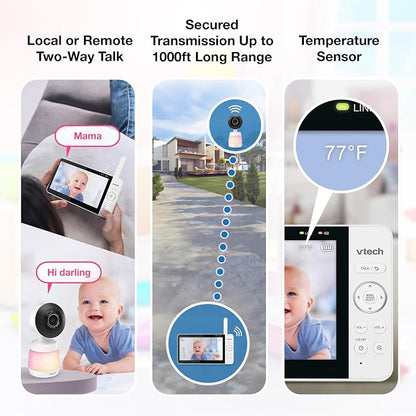 VTech Smart WiFi Baby Monitor, 2 Cameras - Image 10