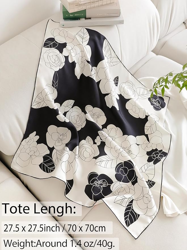 Silky Scarf for Women Lightweight Satin Bandanas Neck Hair Wrap For Sleeping - Image 2