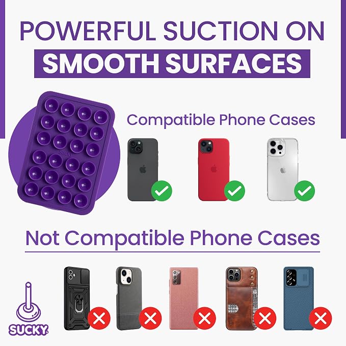 SUCKY Silicone Suction Phone Case Adhesive Mount - Image 6