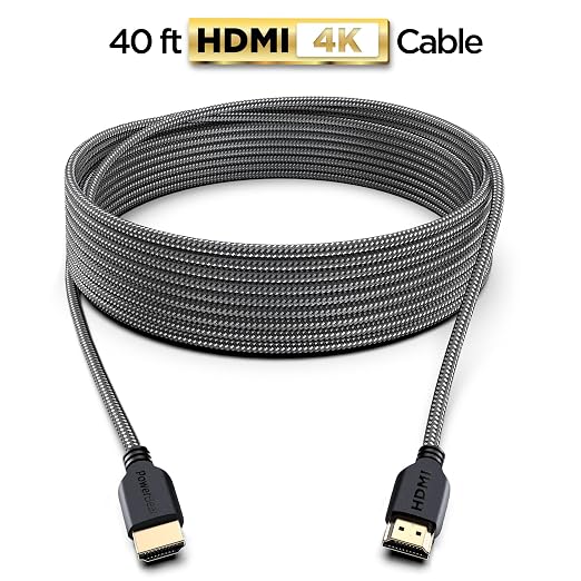 PowerBear 4K HDMI Cable 40 ft | High Speed, Braided Nylon & Gold Connectors - Image 2