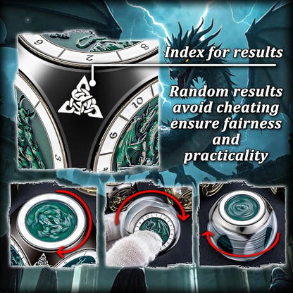 7 in 1 D6 Spinner DND Dice Set D&D, Metal Cube D and D Dice - Image 4