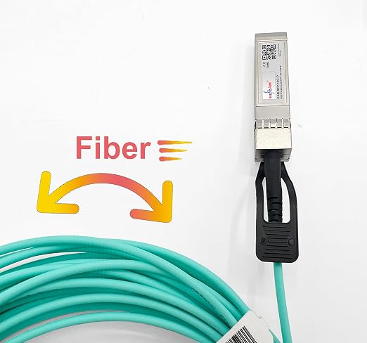 Elfcam® - 20m/65.6ft Fiber Optic Cable OM3 SFP+ to SFP+ AOC 10Gbps, Compatible - Image 5