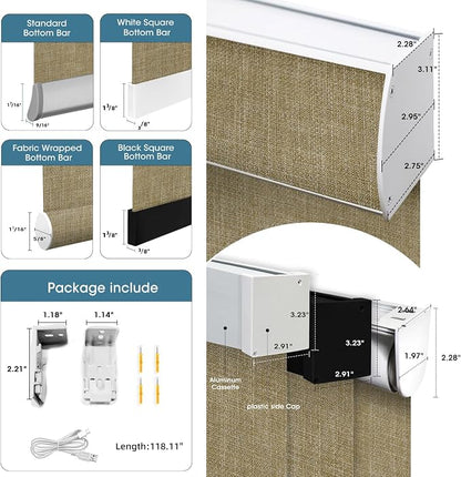 SmartWings Motorized 100% Blackout Shades Blinds, Custom Size, Cordless Window - Image 6