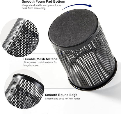 Comix Pen Holder Desk Organizer, Wire Mesh Pencil Cup - Image 3