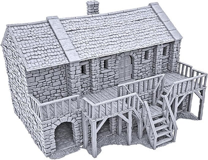Black Rock Barracks by Printable Scenery, 3D Printed Tabletop RPG Scenery and by EnderToys