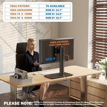 Single LCD Computer Monitor Free-Standing Desk Stand Mount Riser - Image 9