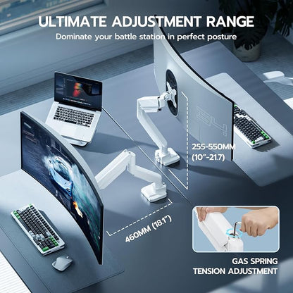 ARES WING Ultrawide Single Monitor Arm, Heavy Duty Monitor Mount - Image 7