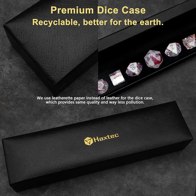 Haxtec DND Dice Set Rose Flower Sharp Edge Dice - Image 5