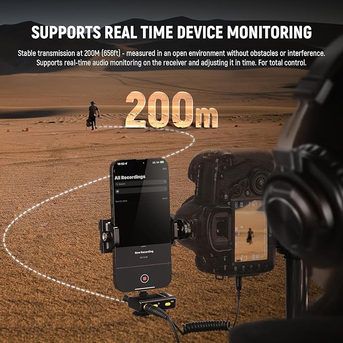 NEEWER CM28 Wireless Lavalier Microphone System, 1 Click Noise Canceling - Image 8