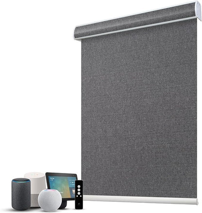 SmartWings Motorized 100% Blackout Shades Blinds, Custom Size, Cordless Window by SmartWings