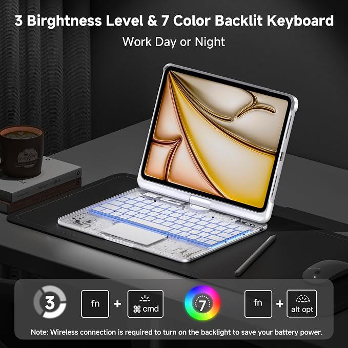 iPad Keyboard Case for iPad 10th Gen & 11th, Magic Wireless Keyboard - Image 5