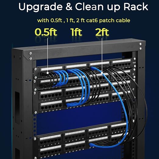 Rapink Patch Cables Cat6 10ft, Ethernet Patch Cable 10G, Cat 6 Patch Cable - Image 4