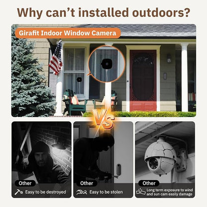 Girafit 3MP 2K Window Camera, 2.4GHz&5GHz WiFi Indoor Cameras - Image 5