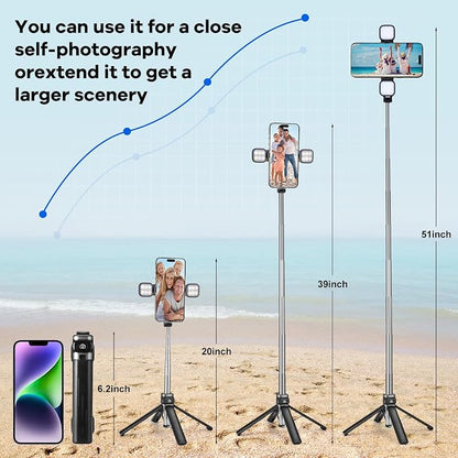 MQOUNY Mini iPhone Tripod Stand & Selfie Stick - Image 4