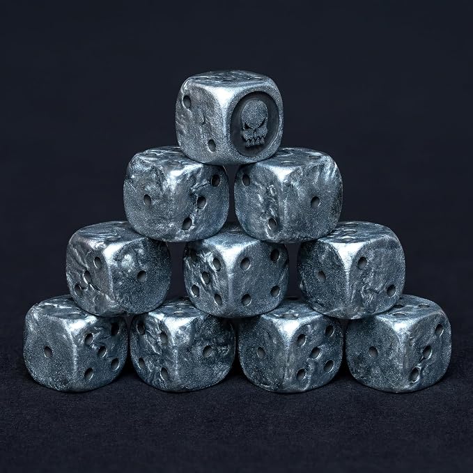 D6 Dice Set – 10× Six-Sided Resin Dice - Image 2
