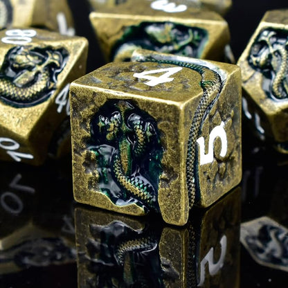 RULE DICE Metal D&D Dice, DND Dice Set, Polyhedral Dice by RULEDICE