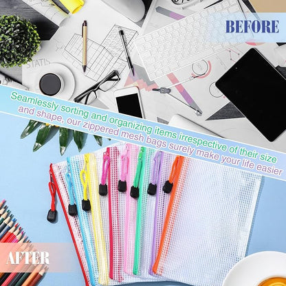 Jetec 32 Pcs Mesh Zipper Bags Toy Storage Bikini Organizer Bag Bolsas Para - Image 6