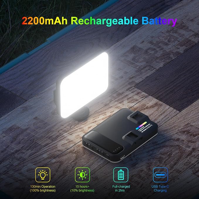Hagibis RGB Camera Light, 360°Full Color Portable Video Light LED Photo Light w - Image 4