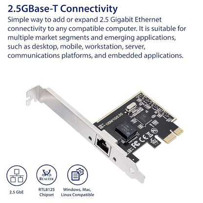 2.5 Gigabit Ethernet PCI Express PCI-E Network Interface Card 10/100/1000/25000 - Image 2