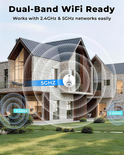 Light Bulb Security Cameras Wireless Outdoor, 5G&2.4GHz 4MP Security Camera - Image 4