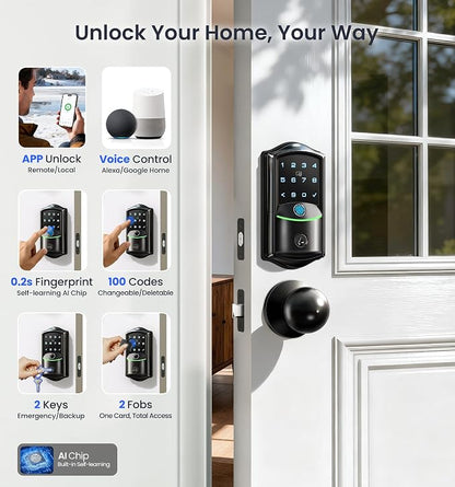 Veise VE027-K Built-in WiFi Smart Lock - Image 2