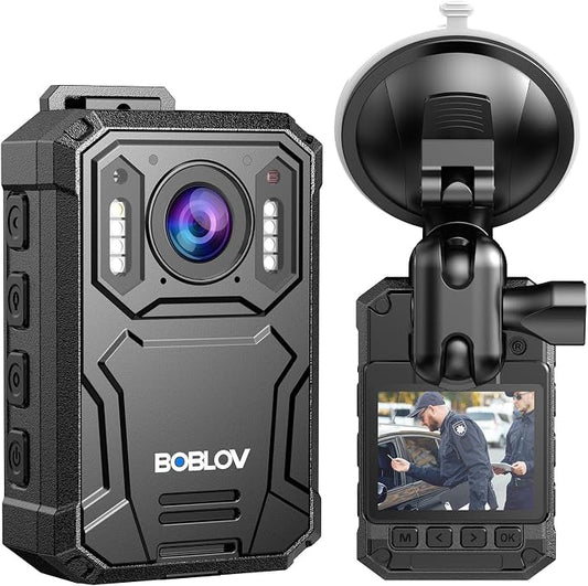 BOBLOV KJ23Pro 2K Body Camera, 64GB Body Camera by BOBLOV