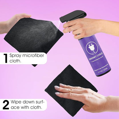 Swanky Computer Screen Cleaner Kit: Set of Electronic Cleaner Spray Microfiber - Image 6
