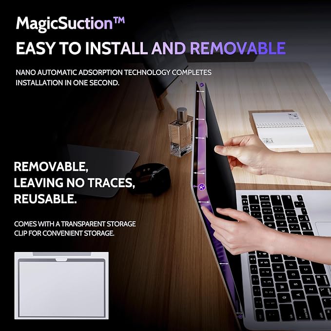 Privacy Screen for MacBook Air 13 Inch & MacBook Pro 13 In, MagicSuction™ - Image 2
