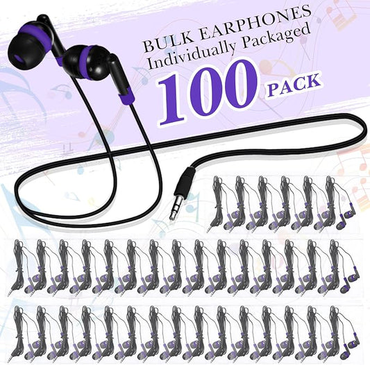 Kanayu 100 Pack Wired Earbuds Bulk - Image 2