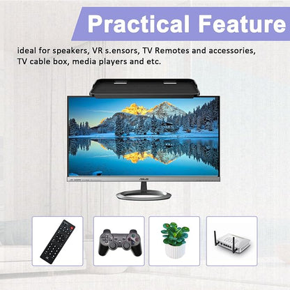 TETVIK TV Top Shelf Screen Adjustable Monitor Top Shelf Storage Bracket Tray - Image 8