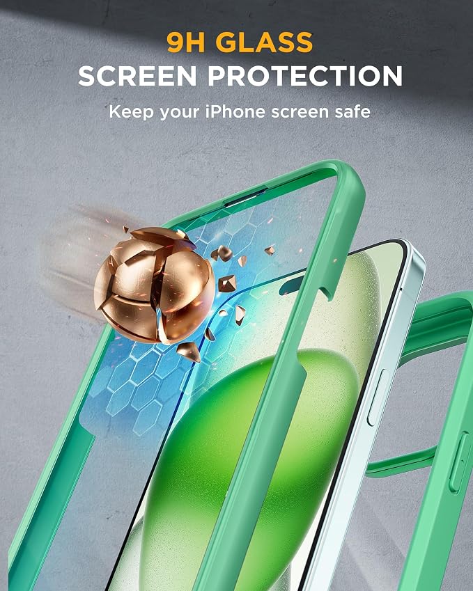 Miracase Glass Series Designed for iPhone 15 Plus Case 6.7', Full-Body Military - Image 4