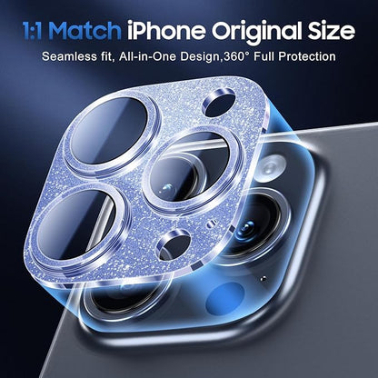 UniqueMe for 3 Pack iPhone 15 Pro/iPhone 15 Pro Max Camera Lens Protector - Image 5