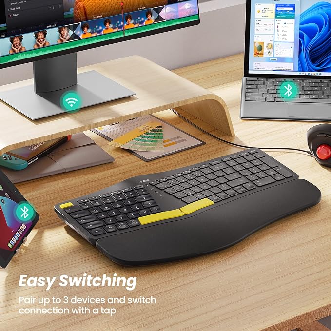 Nulea Wireless Ergonomic Keyboard, Split Keyboard - Image 7