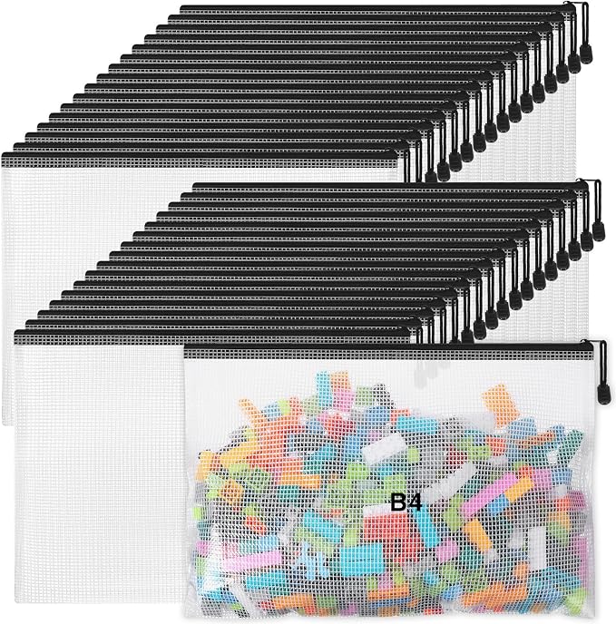 Jetec 32 Pcs Mesh Zipper Bags Toy Storage Bikini Organizer Bag Bolsas Para by Jetec