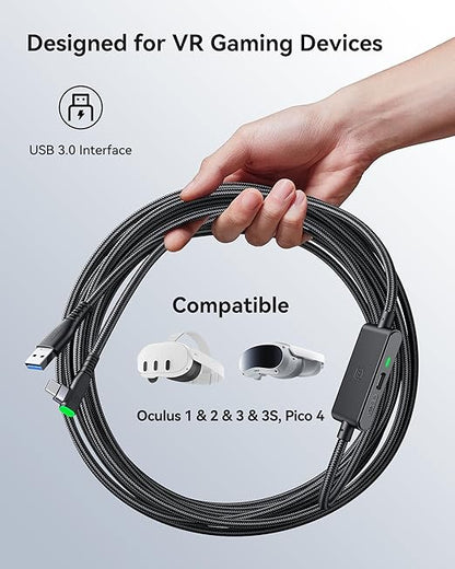 INIU Link Cable 16ft with Charging Port, VR Cable - Image 3