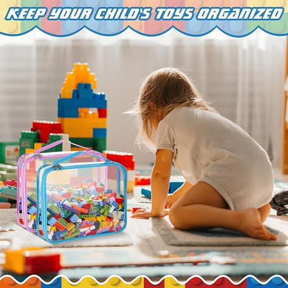 Sanwuta 6 Packs Toy Storage Bags, PVC Organizing Case Bags - Image 4