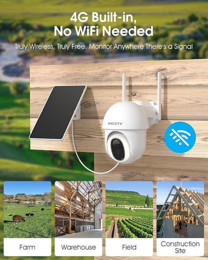 ARCCTV 4G LTE Cellular Security Camera Outdoor, Wireless Solar Powered - Image 3