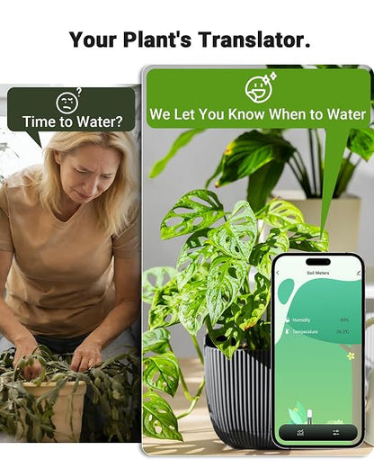 Smart WiFi Soil Moisture Meter for Plants, 2-in-1 Sensor - Image 5