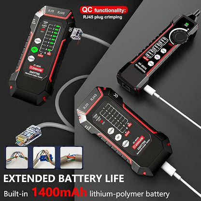Network Cable Tester, RJ45/RJ11 Wire Tracer and Line Finder, Tone Generator - Image 3