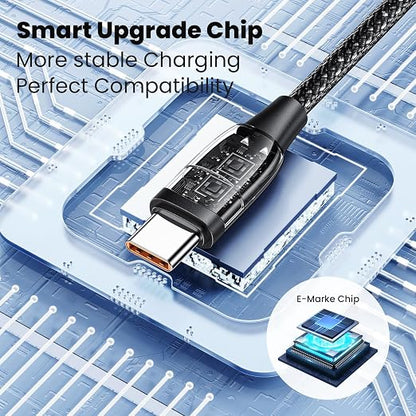 100W USB C Multi Charging Cable, USAMS 4FT 5-in-1 5A Fast Sync Charger Adapter - Image 6
