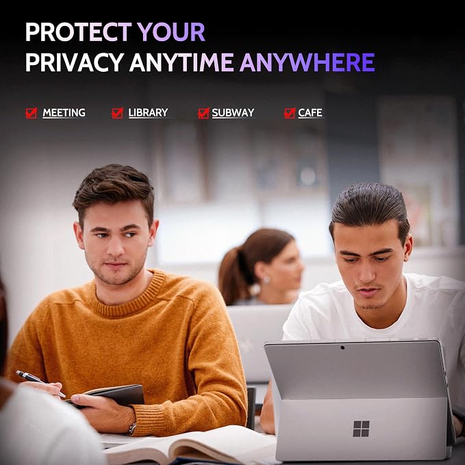 Privacy Screen for 10.5 Inch Surface Go 4/3/2/1, MagicSuction™ Removable Anti - Image 7