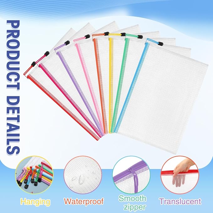 Jetec 32 Pcs Mesh Zipper Bags Toy Storage Bikini Organizer Bag Bolsas Para - Image 3