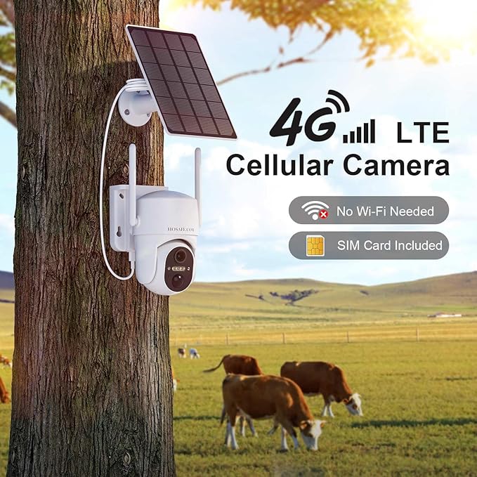 HOSAFE.COM 4G LTE Cellular Solar Security Camera Wireless Outdoor, Free Cloud - Image 2