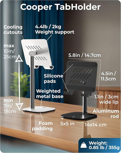 COOPER TabHolder, 7-10" Height Adjustable Tablet Stand, Premium iPad Stand - Image 8